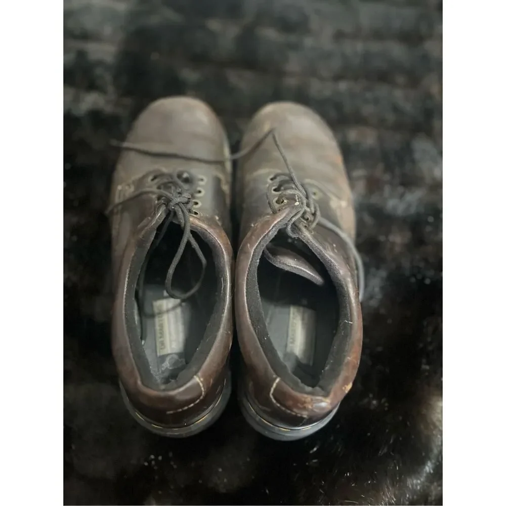 Dr Martens Mens 11 Shea Oxford Dark Brown Leather Lace Up Casual Shoes - Picture 4 of 5